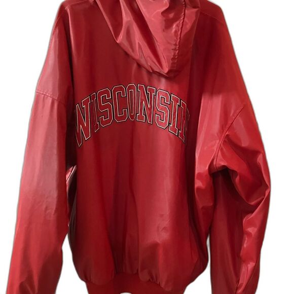 Vintage Steve & Barry's University of Wisconsin Badgers lined hooded jacket XL - Picture 4 of 16